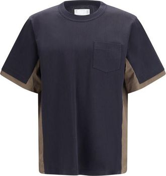 sacai Black Cotton Mens Sportswear