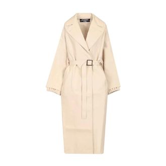 Jacquemus Coats - female - Jacquemus - Belted Coats - Beige - 2XS - Coats