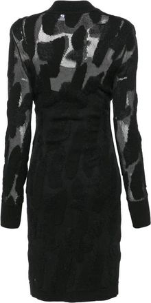 Ferragamo 3D-Knit Semi-Sheer Midi Dress