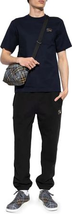 Burberry Embroidered Logo Jogger Trousers - Black