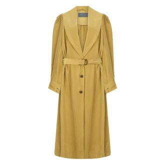 Alberta Ferretti Elegant Coat with Adjustable Belt - female - Alberta Ferretti - Belted Coats - Beige - XL - Coats