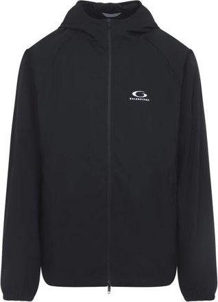 Balenciaga Light Jackets, male, Black, Size: L Technical Tracksuit Jacket