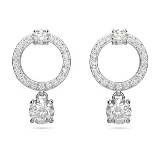 Swarovski Hoepeloorbellen Wit Constella - Dames - Oorbellen - Grijs - ONE Size - Accessoires