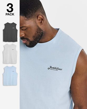 Jack & Jones Jack & Jones Beau Tank Top 3 Pack