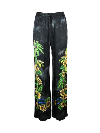 Ermanno Scervino Grey Wide-Leg Viscose Wide-Leg Pants