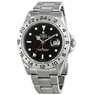 Rolex Pre-owned Rolex Explorer II Automatic Chronometer Black Dial Mens Watch 16570 BKSO