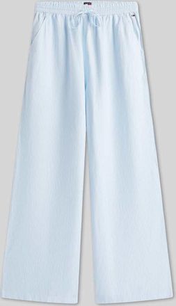 Tommy Jeans Weite Hose aus Leinen-Mix mit Tunnelzug in Hellblau, Gr&ouml;&szlig;e XL