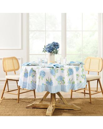 Elrene Nantucket Hydrangea Garden Tablecloth - Round
