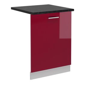 Vicco Tapa Del Lavavajillas R-line, Rojo Burdeos Alto Brillo, 60 Cm, Et Antracita Vicco