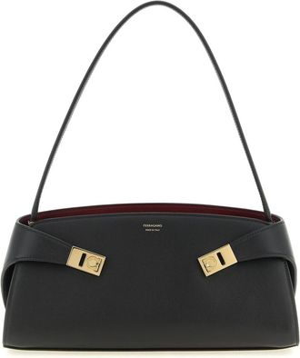 Ferragamo Black Hug Large Shoulder Bag