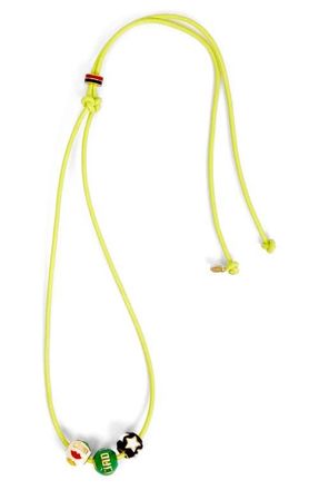 Clare Vivier Beaded Cord Necklace in Green Multi at Nordstrom