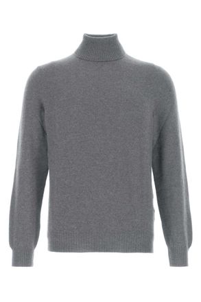 Fedeli Grey Turtle Neck Sweaters