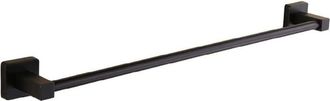 Trade Shop Trade Shop - Toallero Individual De 60 Cm En Acero Inoxidable Negro Para Cuarto De Ba&ntilde;o De Dise&ntilde;o Moderno