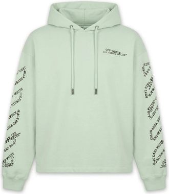 Off-white Type Arrow Diag Loose Hoodie - Heren - Hoodies - Groen - M - Katoen - Hoodies & sweatvesten