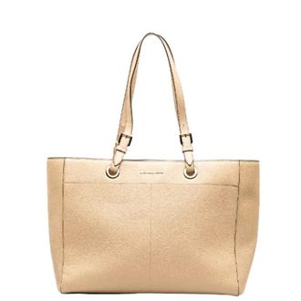 Michael Kors Pre-owned Tote Bags, female, Beige, Size: ONE SIZE Pre-owned Leather totes