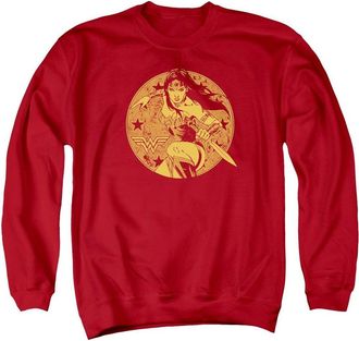 Gildan Justice League of America Young Wonder Woman Adult Crewneck Sweatshirt
