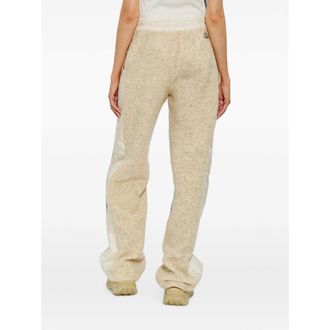 Moncler Boucl&eacute;-Knit Wide-Leg Track Pants