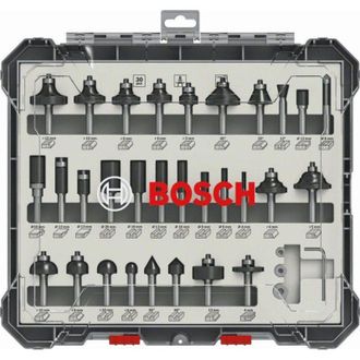 Bosch Mixed Milling Cutter Set 8 mm for router, 30 pcs. + storage box ( 2607017475 )