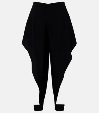 Alaia Ala&iuml;a Cutout ruffled tapered pants