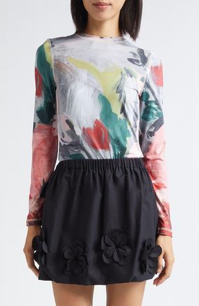 Stine Goya Floral Print Jersey Top in My Garden at Nordstrom, Size X-Small