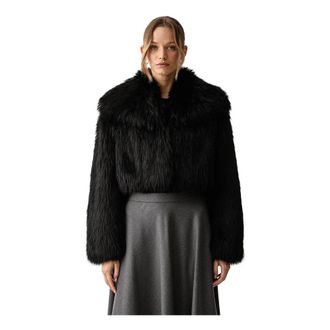 Patrizia Pepe Giacca corta in ecopelliccia - - Jackets - Donna - Nero - S