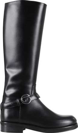 Coperni Zwarte Leren Cavalier Riem Laars - Dames - Hoge Laarzen - Zwart - 38 EU - Leer - Schoenen