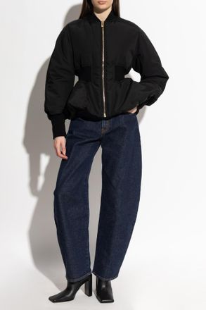 Alaia Peplum Jacket, Womens, Black