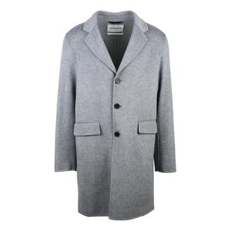 Amaranto Enkelrij broekpak - Heren - Mantel - Grijs - M - Wol - Jassen