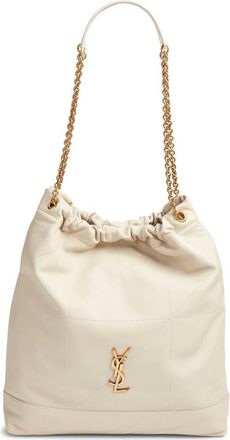 Saint Laurent Large Jamie 4.3 Patchwork Leather Shoulder Bag in Blanc Vintage at Nordstrom