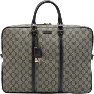 Gucci Pre-owned Business Bag - unisex - Pre-owned - Beige - Maat: ONE Size Leer