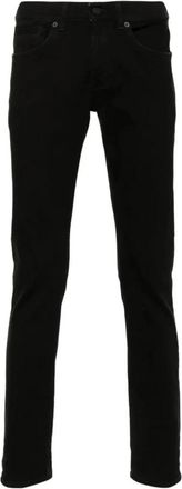 Dondup George Zwarte Katoenen Skinny Jeans - Heren - Slim Fit Jeans - Zwart - W32 - Katoen - Jeans