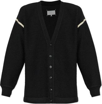 Maison Margiela Vest met patches op de mouwen - Heren - Vesten - Zwart - XL - Wol - Truien & Vesten