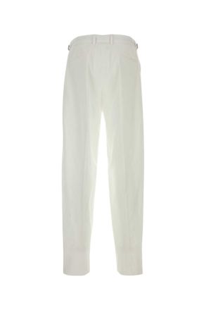 Dolce & Gabbana Mens White Cotton Pant Biancoottico Exterior: Pantaloni