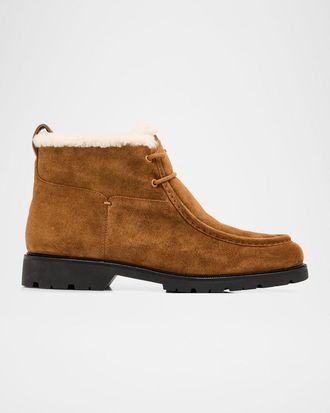 Vince Sierra Suede Lug-Sole Ankle Boots