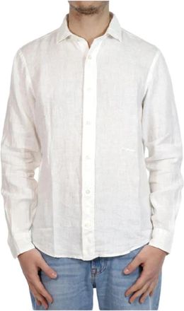 Roy Rogers Witte Linnen Riviera Overhemd - Heren - Casual Overhemden - Wit - XL - Linnen - Overhemden