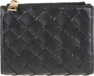 Bottega Veneta Kleine Intrecciato Portemonnee - Dames - Portefeuilles - Zwart - ONE Size - Leer - Accessoires