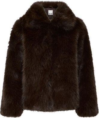 Ichi Giacca in Ecopelliccia - - Jackets - Donna - Marrone - XS
