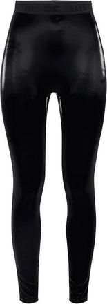 Elisabetta Franchi Broeken, Dames, Zwart, L, Leer, Vinyl Leggings