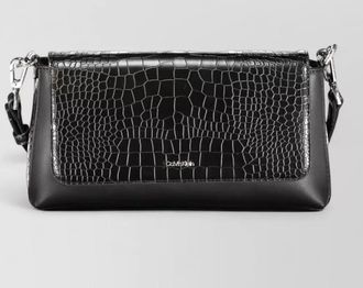 Calvin Klein croc embossed shoulder bag