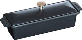 Staub Cast Iron 1.5-qt Large Rectangular Terrine - Matte Black
