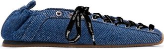 Ganni Ballerine stringate - Blu