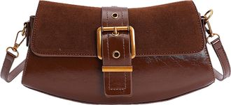 Generic Fashion Women PU Leather Crossbody Bag Vintage Square Tote for Work Shopping Travel Daily Handbags