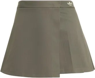 adidas Originals Pleated Wrap Miniskirt in Branch/silver Pebble at Nordstrom, Size 18