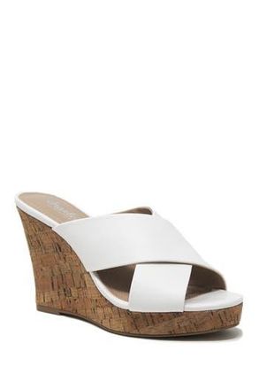 Charles by Charles David Latrice Cork Wedge Sandal in White-Sm at Nordstrom Rack, Size 7.5