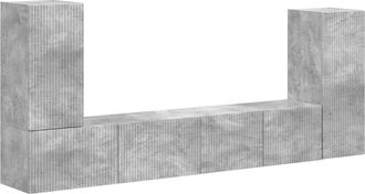 vidaXL Conjunto De Mueble De Tv 4 Uds. Gris Concreto Vidaxl