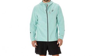 Asics Mens Metarun Waterproof Jacket In Oasis Green