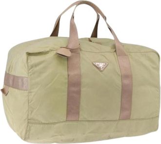 Prada Pre-owned Vintage Boston Bag - Dames - Vintage Weekendtas - Groen - ONE Size - Leer - Vintage