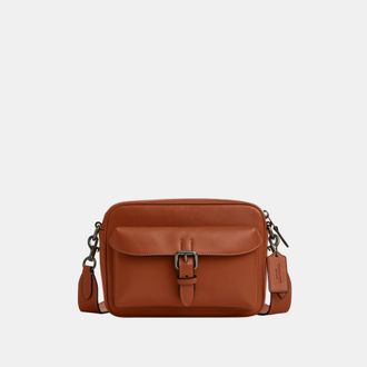 Coach Mens Warner Crossbody in Smooth Grain Leather - Beige - One Size