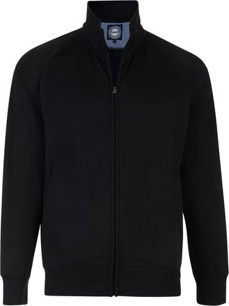 KAM Big & Tall Zip Through Sweatshirt - Mens Black