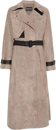 Emporio Armani Trench Coats - Dames - Trenchcoats - Beige - M - Jassen
